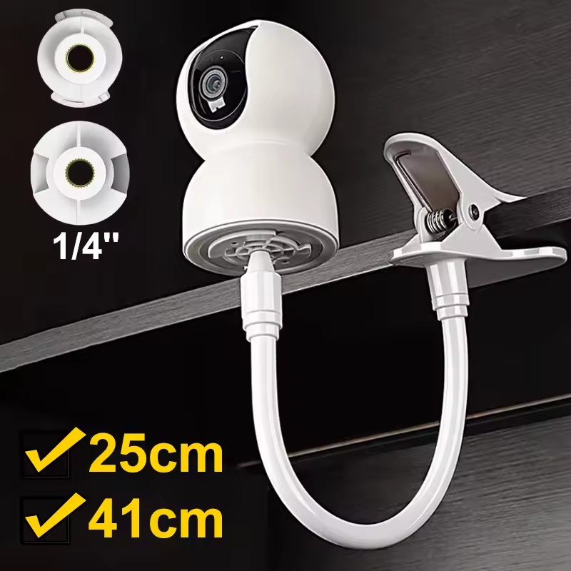 Wearable Baby Monitor - 25 センチメートル/41 センチメートル柔軟なベビーモニタークリップパンチフリーウェブカメラスタンドユニバーサル 1/4 インチネジベビーモニターカメラクランプマウントホルダー