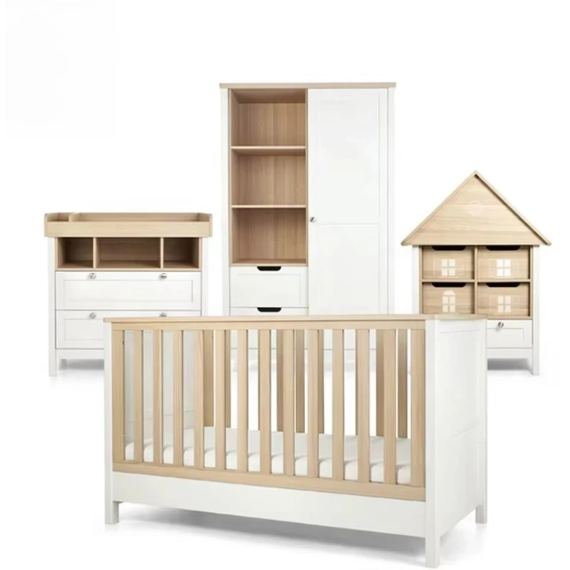 Baby Nursery Dresser Changing Table - ベビー用おむつ交換台工場木製ドレッサーおむつ交換台寝室家具ライト付き引き出しロッカードレッサー