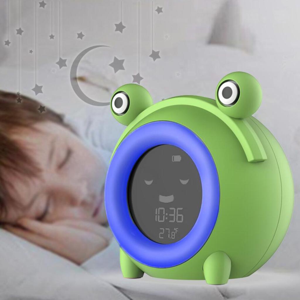 Sound Sleep Trainer Clock - 子供用目覚まし時計、5色のナイトライト付きデジタル目覚まし時計、USB睡眠サウンドマシン、昼寝タイマー、子供用睡眠トレーナー