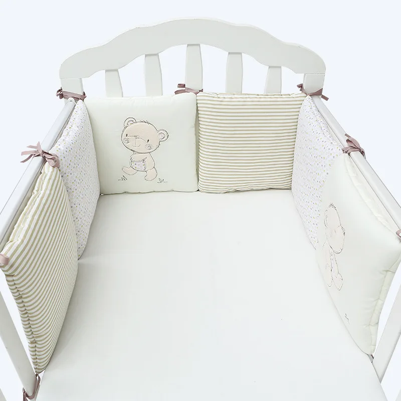 Baby Nursery Glider - ベビーベッドプロテクターベビーベッドバンパーパッド 6 ピース/セットベビーベッドバンパー子供の安全ベッド周り綿ブレンドベビーベッド衝突防止落下防止