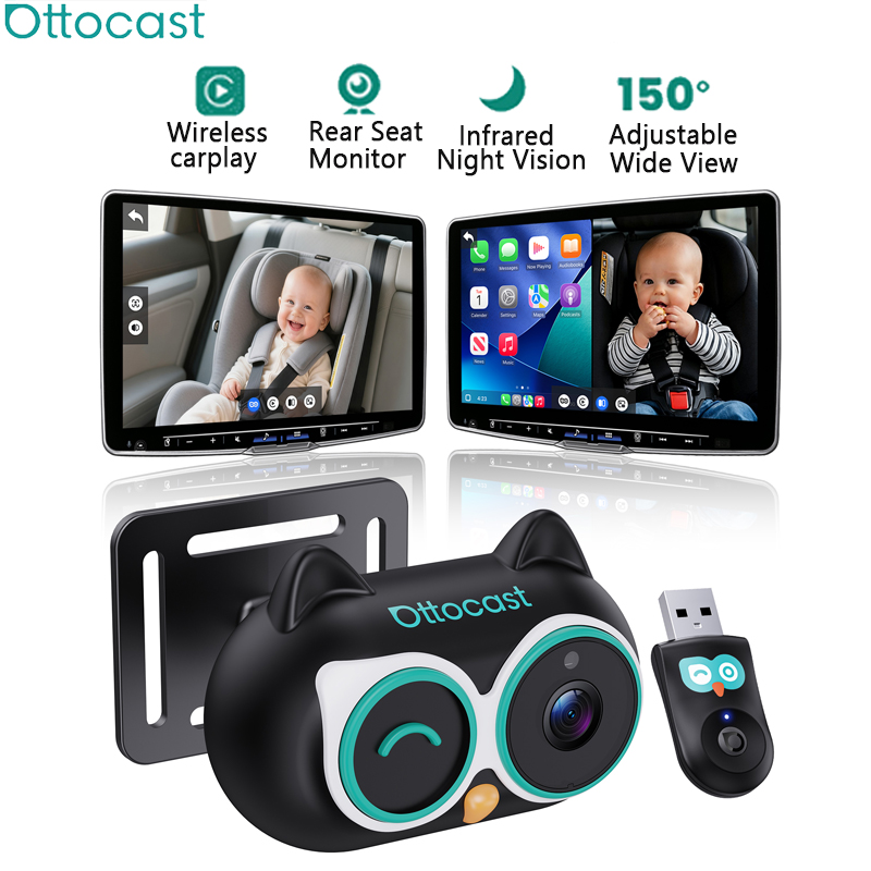 Wearable Baby Monitor - OTTOCAST キャビンケア 有線から無線へのCarplayアダプター ベビーカーカメラ HD 1080P