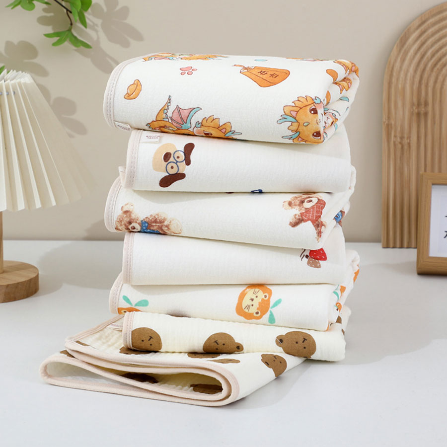 Baby Mattress Waterproof - 70 × 90 センチメートル赤ちゃん漫画洗える綿おむつパッド防水と通気性ベビー漏れ防止おむつパッド四季