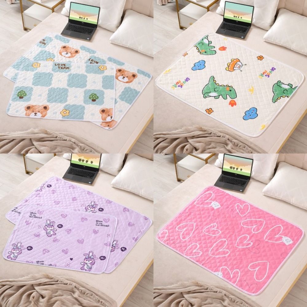 Baby Mattress Waterproof - 防水洗えるマットレス尿マット赤ちゃん幼児かわいい漫画ベッドプロテクターおむつ寝具尿パッド布通気性