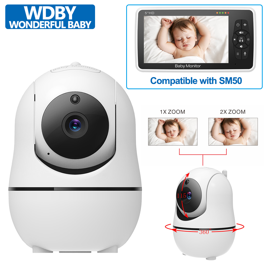 Wearable Baby Monitor - SM50 のビデオ赤ん坊のモニターのための別のカメラ、4x ズームレンズ PTZ 制御、温度検出器、IR の夜間視界、赤ん坊の監視の付属品