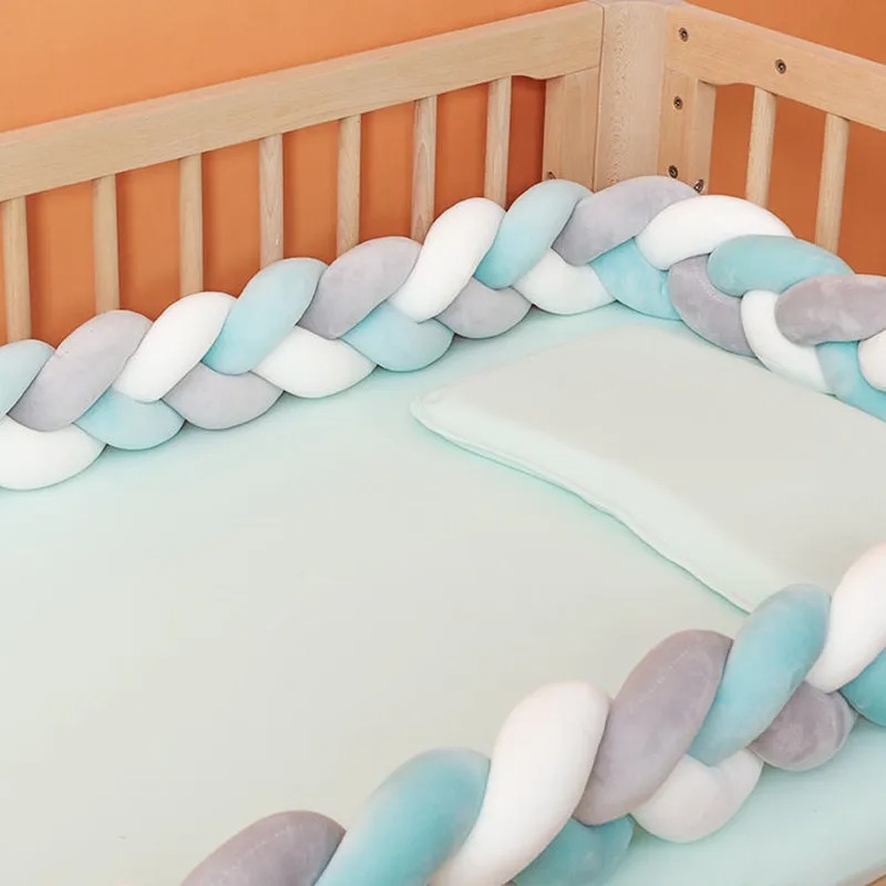 長い結び目のあるバンパー,編組ベビーベッド,衝突防止,位置情 - Baby Nursery Glider のレビューと価格