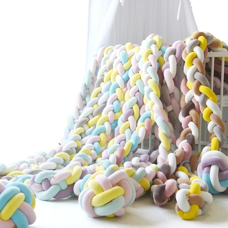 長い結び目のあるバンパー,編組ベビーベッド,衝突防止,位置情 - Baby Nursery Glider のレビューと価格