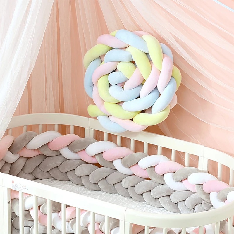 長い結び目のあるバンパー,編組ベビーベッド,衝突防止,位置情 - Baby Nursery Glider のレビューと価格