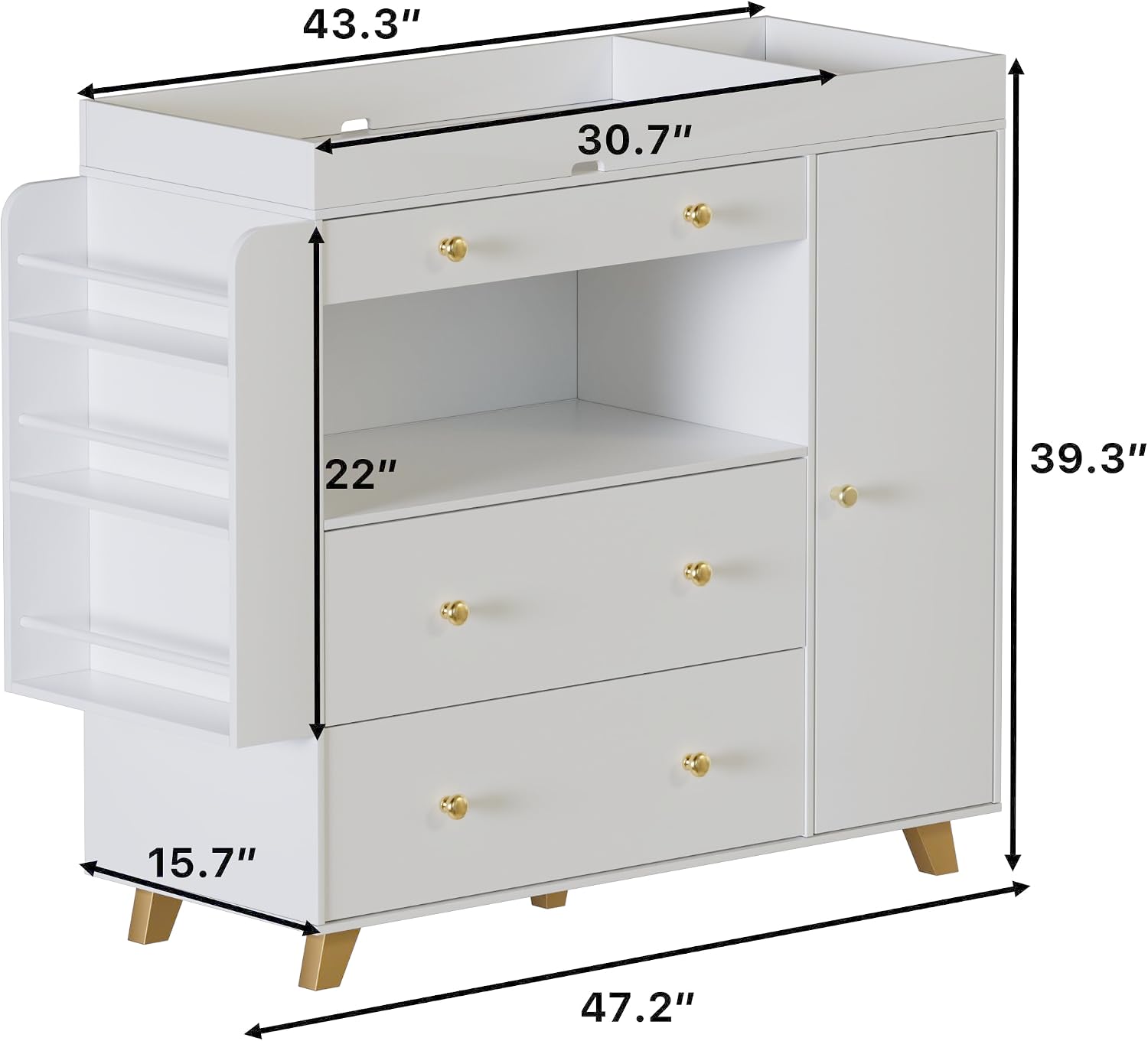 ベビー用おむつ交換台付きナーサリードレッサー、モダンなおむつ - Baby Nursery Dresser Changing Table のレビューと価格
