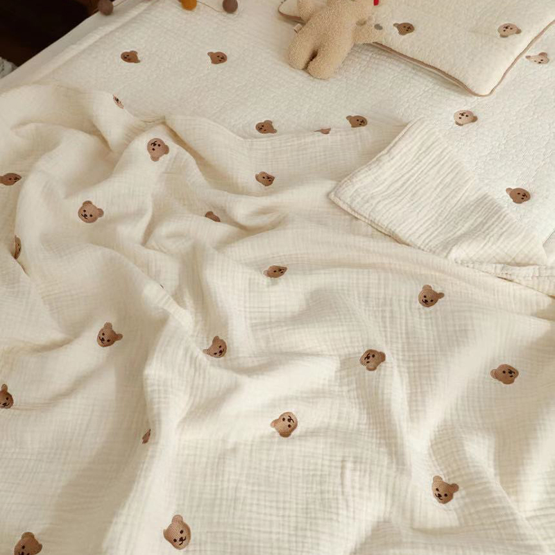 Milancel-新生児用ブランケット,クマの刺繍が施された - Baby Nursery Embroidery のレビューと価格