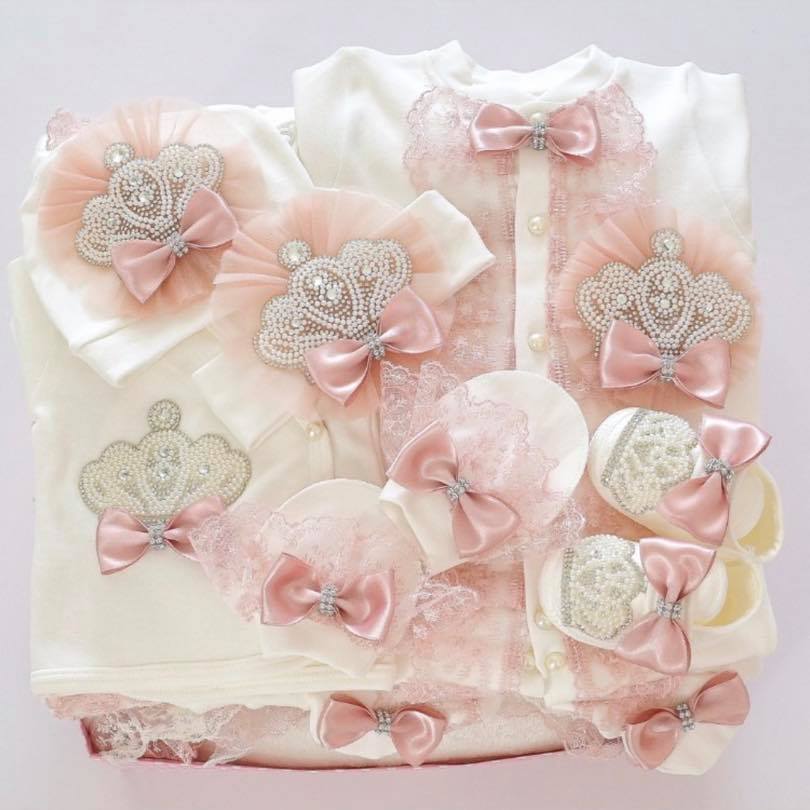 Dollbling 5 個新生児ウェルカムホーム衣装綿幼児ベ - Baby Nursery Embroidery のレビューと価格