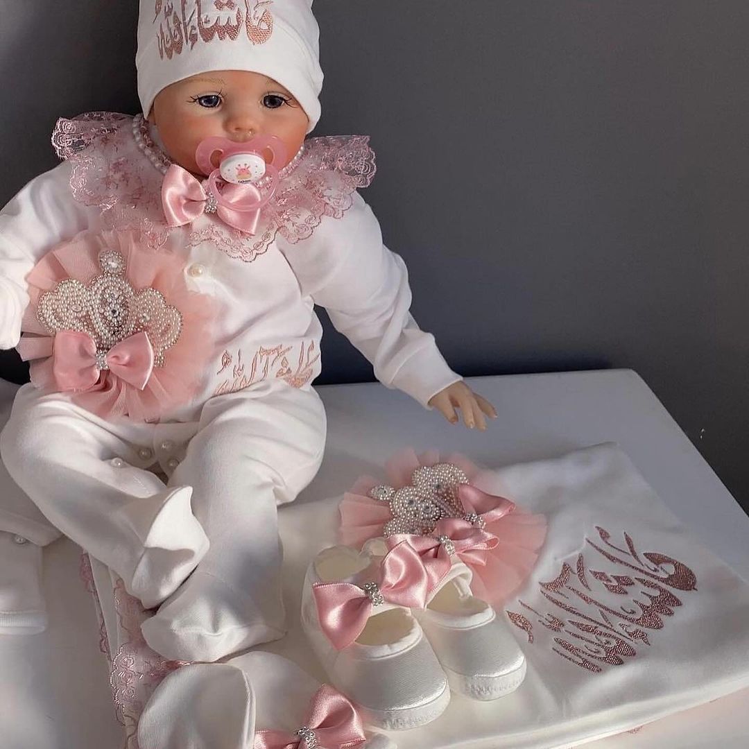 Dollbling 5 個新生児ウェルカムホーム衣装綿幼児ベ - Baby Nursery Embroidery のレビューと価格