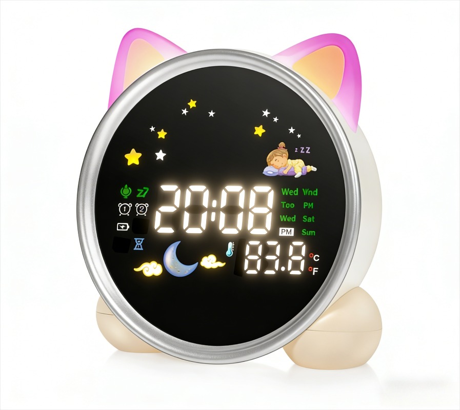 子供用目覚まし時計、起きやすくなるための睡眠トレーナー、ナイ - Sound Sleep Trainer Clock のレビューと価格