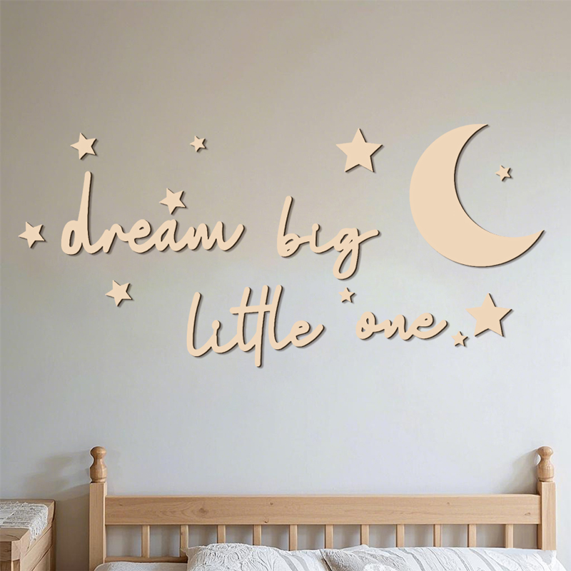 Dream Big Little One 木製看板 ウォール - Baby Nursery Letters のレビューと価格