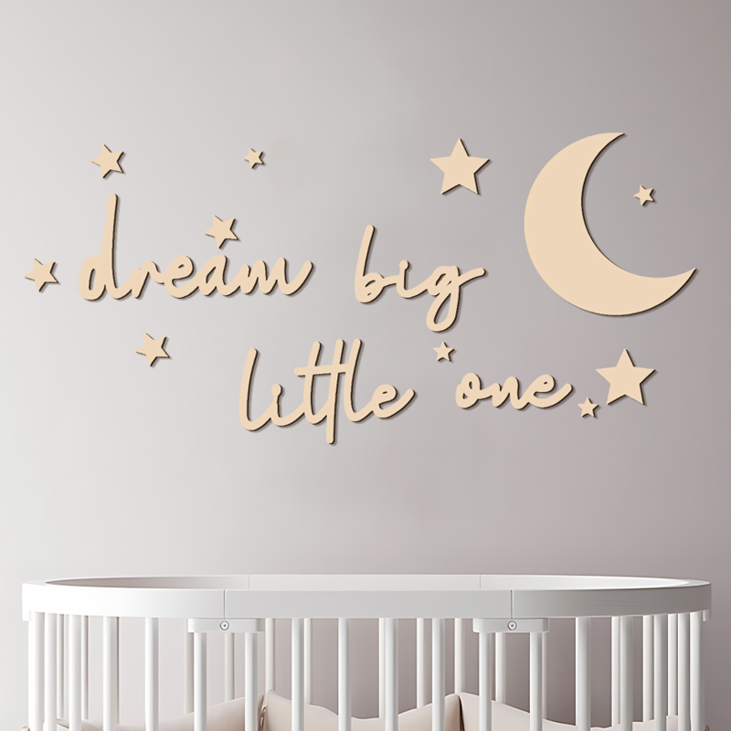 Dream Big Little One 木製看板 ウォール - Baby Nursery Letters のレビューと価格