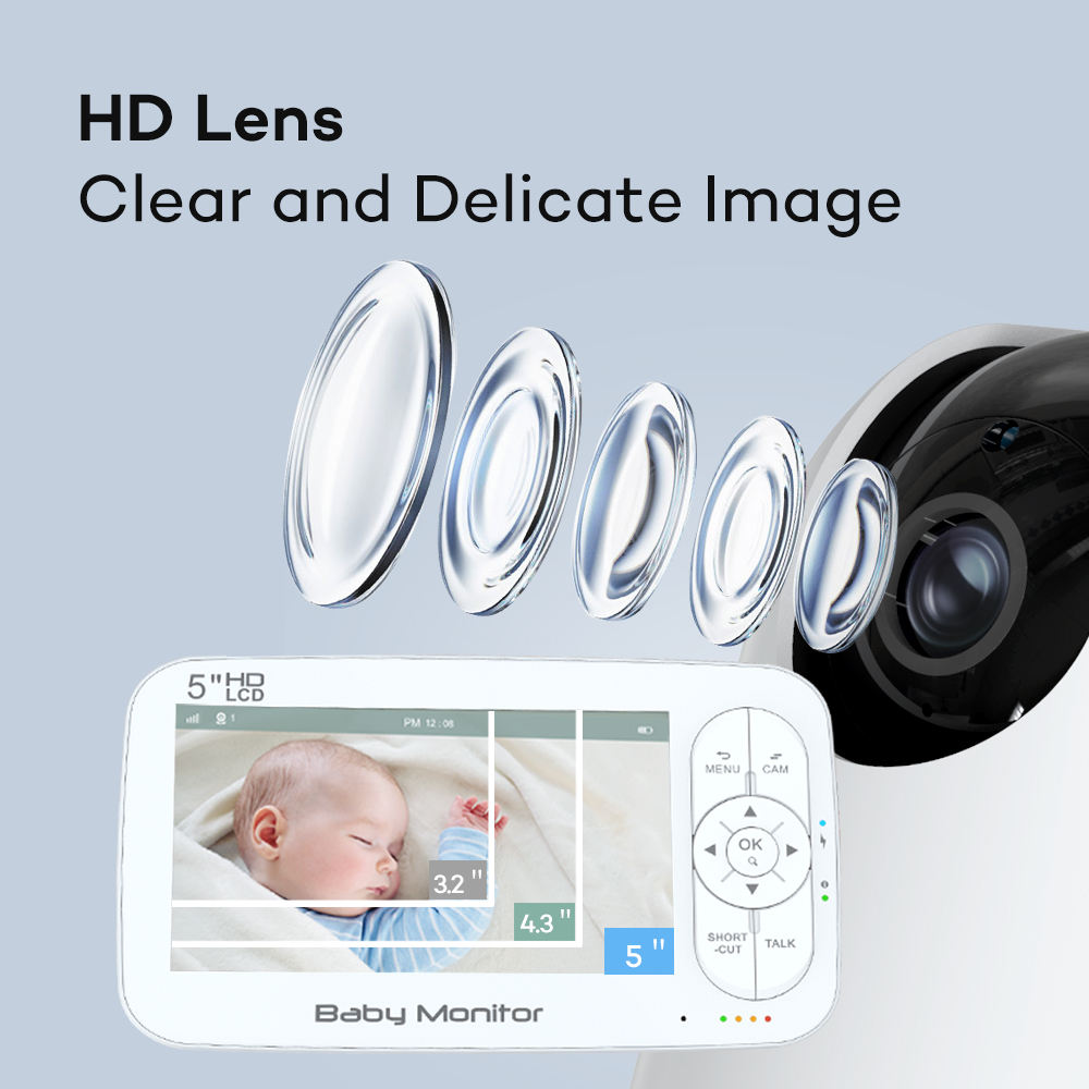 5インチ2MP 1080P APPリモートコントロールWIF - Wearable Baby Monitor のレビューと価格