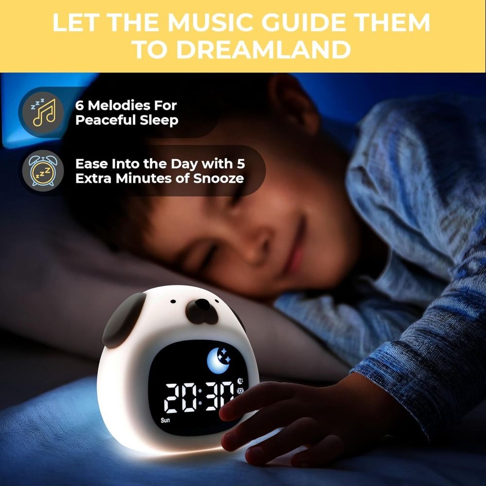 新しい明るい目覚まし時計、睡眠トレーナー機能付き、8色＆6種 - Sound Sleep Trainer Clock のレビューと価格