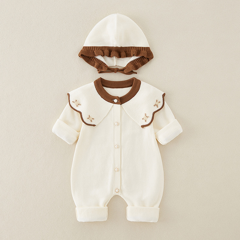 帽子,ニットロンパース,新生児服,春と秋のベビー刺embro - Baby Nursery Embroidery のレビューと価格