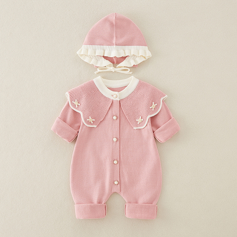 帽子,ニットロンパース,新生児服,春と秋のベビー刺embro - Baby Nursery Embroidery のレビューと価格