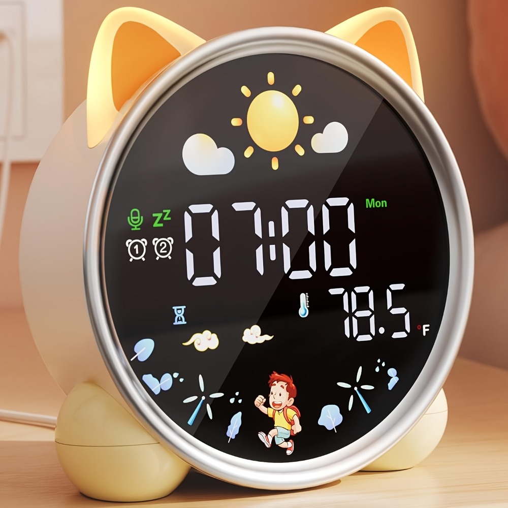 子供用目覚まし時計、起きやすくなるための睡眠トレーナー、ナイ - Sound Sleep Trainer Clock のレビューと価格