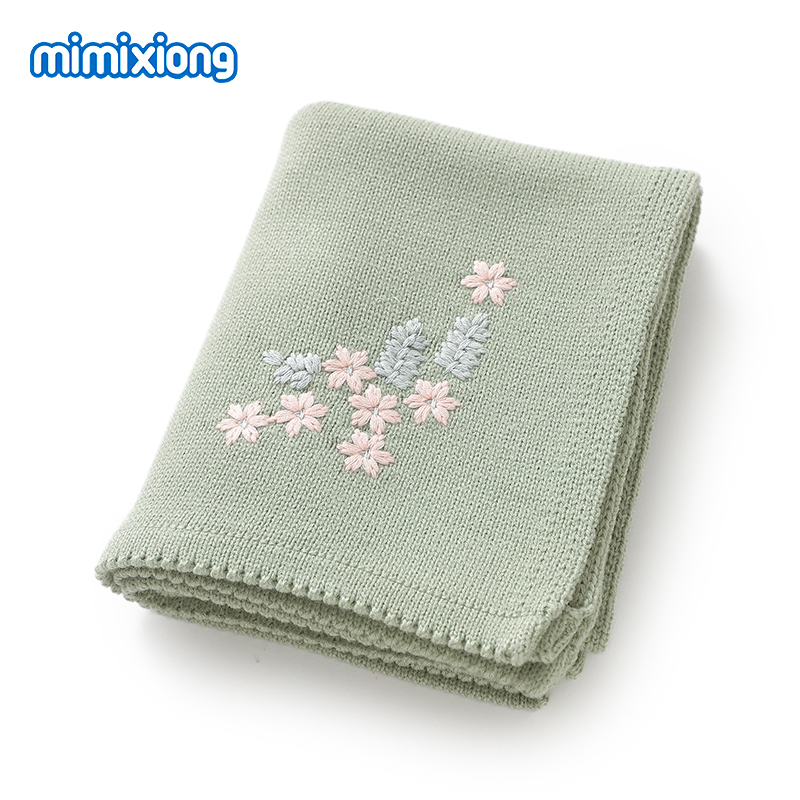 非常に柔らかい花柄の刺繍が施されたベビーブランケット,新生児 - Baby Nursery Embroidery のレビューと価格