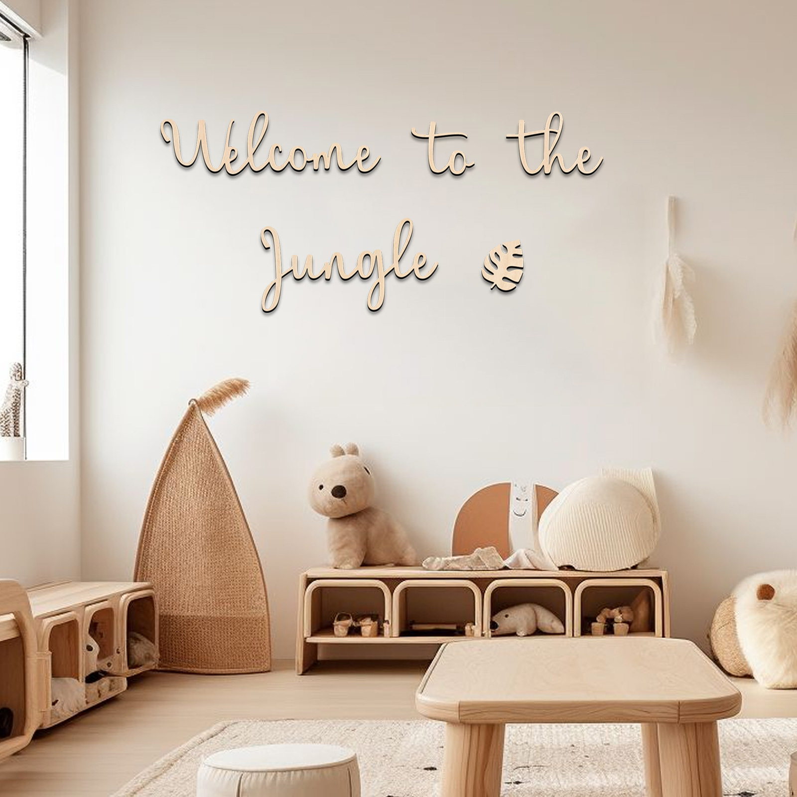 ジャングルへようこそ 木製サイン - 子供部屋の装飾、森の保 - Baby Nursery Letters のレビューと価格