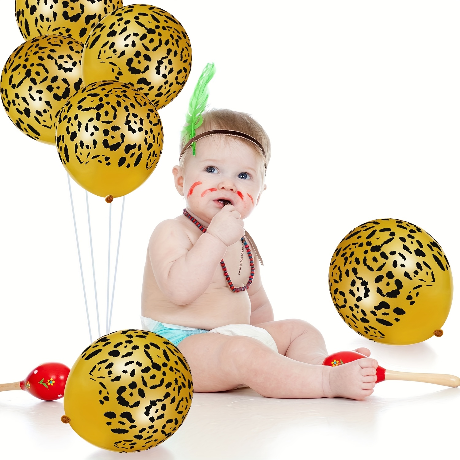 ヒョウ柄バルーン、チーターアニマルプリントバルーン、ヒョウラ - Baby Nursery Jungle Theme のレビューと価格